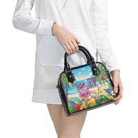 Flamingo Aloha Hawaii Shoulder Handbag It's 5 OClock Somewhere Tropical Vibes LT14 - Polynesian Pride