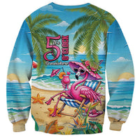 Flamingo Aloha Hawaii Sweatshirt It's 5 O’Clock Somewhere Tropical Vibes - Polynesian Pride