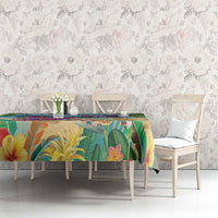 Flamingo Aloha Hawaii Tablecloth It's 5 OClock Somewhere Tropical Vibes LT14 - Polynesian Pride