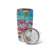 Flamingo Aloha Hawaii Tumbler Cup It's 5 O’Clock Somewhere Tropical Vibes - Polynesian Pride
