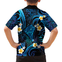 Tokelau Fakaofo Atoll Family Matching Off Shoulder Maxi Dress and Hawaiian Shirt Polynesian Tattoo Plumeria With Map LT14 - Polynesian Pride