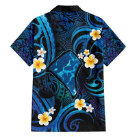 Tokelau Fakaofo Atoll Family Matching Off Shoulder Maxi Dress and Hawaiian Shirt Polynesian Tattoo Plumeria With Map LT14 - Polynesian Pride