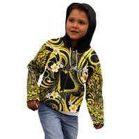 Tokelau Atafu Atoll Kid Hoodie Polynesian Tattoo Plumeria With Map
