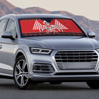 Personalized Hawaii Skull Christmas Auto Sun Shade Mele Kalikimaka Hawaiian Kakau - Polynesian Pride