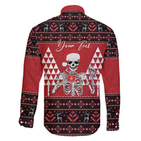 Personalized Hawaii Skull Christmas Family Matching Puletasi and Hawaiian Shirt Mele Kalikimaka Hawaiian Kakau - Polynesian Pride