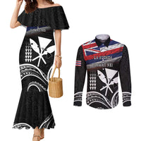 Hawaii Independence Day Couples Matching Mermaid Dress and Long Sleeve Button Shirt La Kuokoa - Happy 28th November