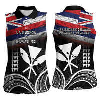 Hawaii Independence Day Women Sleeveless Polo Shirt La Kuokoa - Happy 28th November LT14 - Polynesian Pride