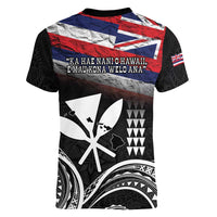 Hawaii Independence Day Women V-Neck T-Shirt La Kuokoa - Happy 28th November LT14 - Polynesian Pride