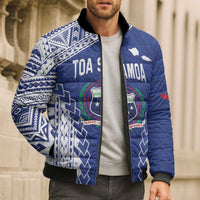 Toa Samoa Rugby Custom Bomber Puffer Jacket Go Champions Pacific Samoan Pattern - Polynesian Pride