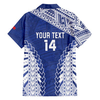 Toa Samoa Rugby Custom Family Matching Off The Shoulder Long Sleeve Dress and Hawaiian Shirt Go Champions Pacific Samoan Pattern LT14 - Polynesian Pride