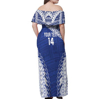 Toa Samoa Rugby Custom Family Matching Off Shoulder Maxi Dress and Hawaiian Shirt Go Champions Pacific Samoan Pattern LT14 - Polynesian Pride