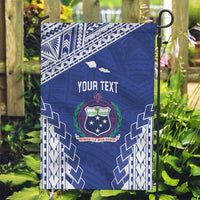 Toa Samoa Rugby Custom Garden Flag Go Champions Pacific Samoan Pattern LT14 Garden Flag Blue - Polynesian Pride