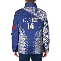 Toa Samoa Rugby Custom Padded Jacket Go Champions Pacific Samoan Pattern - Polynesian Pride