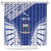 Toa Samoa Rugby Custom Shower Curtain Go Champions Pacific Samoan Pattern - Polynesian Pride