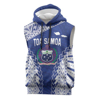 Toa Samoa Rugby Custom Sleeveless Hoodie Go Champions Pacific Samoan Pattern - Polynesian Pride