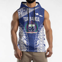 Toa Samoa Rugby Custom Sleeveless Hoodie Go Champions Pacific Samoan Pattern - Polynesian Pride
