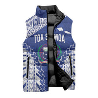 Toa Samoa Rugby Custom Sleeveless Puffer Jacket Go Champions Pacific Samoan Pattern - Polynesian Pride