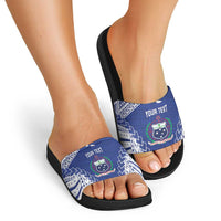 Toa Samoa Rugby Custom Slide Sandals Go Champions Pacific Samoan Pattern - Polynesian Pride