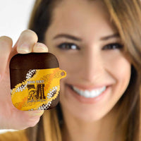 Personalized Mililani Hawaii High School AirPods Case Puakenikeni Lei Hawaiian Pattern - Polynesian Pride