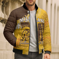 Personalized Mililani Hawaii High School Bomber Puffer Jacket Puakenikeni Lei Hawaiian Pattern - Polynesian Pride