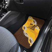 Personalized Mililani Hawaii High School Car Mats Puakenikeni Lei Hawaiian Pattern - Polynesian Pride