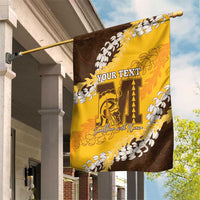 Personalized Mililani Hawaii High School Garden Flag Puakenikeni Lei Hawaiian Pattern - Polynesian Pride