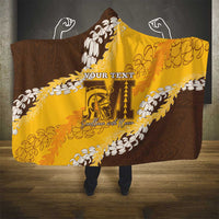 Personalized Mililani Hawaii High School Hooded Blanket Puakenikeni Lei Hawaiian Pattern - Polynesian Pride