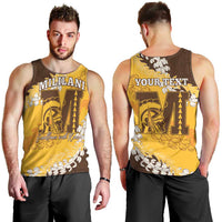 Personalized Mililani Hawaii High School Men Tank Top Puakenikeni Lei Hawaiian Pattern - Polynesian Pride