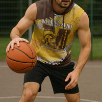 Personalized Mililani Hawaii High School Sleeveless Hoodie Puakenikeni Lei Hawaiian Pattern - Polynesian Pride