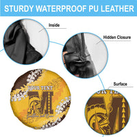 Personalized Mililani Hawaii High School Spare Tire Cover Puakenikeni Lei Hawaiian Pattern - Polynesian Pride