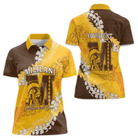 Personalized Mililani Hawaii High School Women Polo Shirt Puakenikeni Lei Hawaiian Pattern - Polynesian Pride