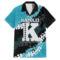 Personalized Kapolei Hawaii High School Family Matching Off Shoulder Maxi Dress and Hawaiian Shirt Puakenikeni Lei Hawaiian Pattern - Polynesian Pride