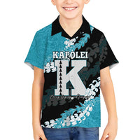 Personalized Kapolei Hawaii High School Family Matching Off Shoulder Short Dress and Hawaiian Shirt Puakenikeni Lei Hawaiian Pattern - Polynesian Pride