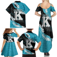 Personalized Kapolei Hawaii High School Family Matching Summer Maxi Dress and Hawaiian Shirt Puakenikeni Lei Hawaiian Pattern - Polynesian Pride