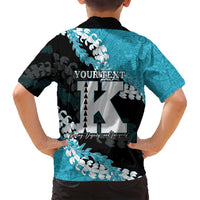 Personalized Kapolei Hawaii High School Family Matching Tank Maxi Dress and Hawaiian Shirt Puakenikeni Lei Hawaiian Pattern - Polynesian Pride