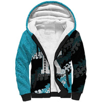 Personalized Kapolei Hawaii High School Sherpa Hoodie Puakenikeni Lei Hawaiian Pattern - Polynesian Pride