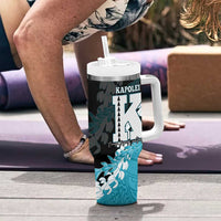 Personalized Kapolei Hawaii High School Tumbler With Handle Puakenikeni Lei Hawaiian Pattern - Polynesian Pride