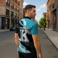 Personalized Kapolei Hawaii High School Zipper Polo Shirt Puakenikeni Lei Hawaiian Pattern - Polynesian Pride