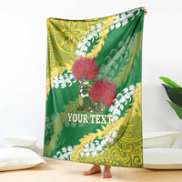 Personalized Leilehua Hawaii High School Blanket Puakenikeni Lei Hawaiian Pattern - Polynesian Pride