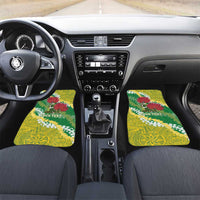 Personalized Leilehua Hawaii High School Car Mats Puakenikeni Lei Hawaiian Pattern - Polynesian Pride