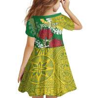 Personalized Leilehua Hawaii High School Family Matching Off Shoulder Maxi Dress and Hawaiian Shirt Puakenikeni Lei Hawaiian Pattern - Polynesian Pride