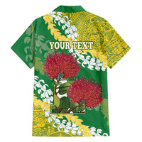 Personalized Leilehua Hawaii High School Family Matching Tank Maxi Dress and Hawaiian Shirt Puakenikeni Lei Hawaiian Pattern LT14 - Polynesian Pride