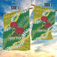 Personalized Leilehua Hawaii High School Garden Flag Puakenikeni Lei Hawaiian Pattern - Polynesian Pride