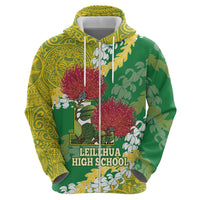 Personalized Leilehua Hawaii High School Hoodie Puakenikeni Lei Hawaiian Pattern - Polynesian Pride