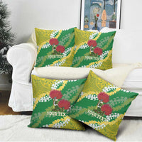 Personalized Leilehua Hawaii High School Pillow Cover Puakenikeni Lei Hawaiian Pattern - Polynesian Pride