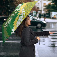 Personalized Leilehua Hawaii High School Umbrella Puakenikeni Lei Hawaiian Pattern - Polynesian Pride