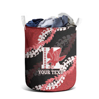Personalized Kalani Hawaii High School Laundry Basket Puakenikeni Lei Hawaiian Pattern - Polynesian Pride