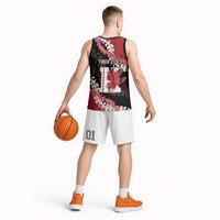Personalized Kalani Hawaii High School Basketball Jersey Puakenikeni Lei Hawaiian Pattern - Polynesian Pride
