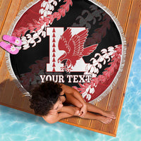 Personalized Kalani Hawaii High School Beach Blanket Puakenikeni Lei Hawaiian Pattern - Polynesian Pride