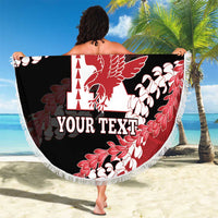 Personalized Kalani Hawaii High School Beach Blanket Puakenikeni Lei Hawaiian Pattern - Polynesian Pride
